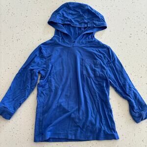 Musethreads Bamboo Blue Hooded Shirt 12-24 months VGUC